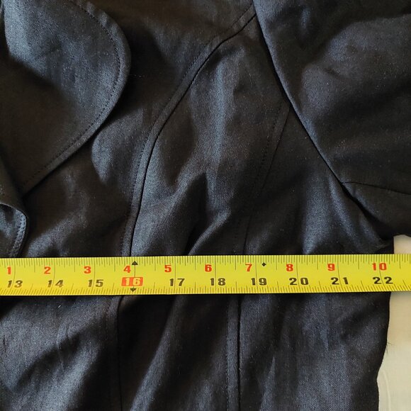 Chapter One  Ramie(Linen) Fabric 3/4 Sleeve  Black Blazer Jacket, Size 16 - Picture 6 of 7